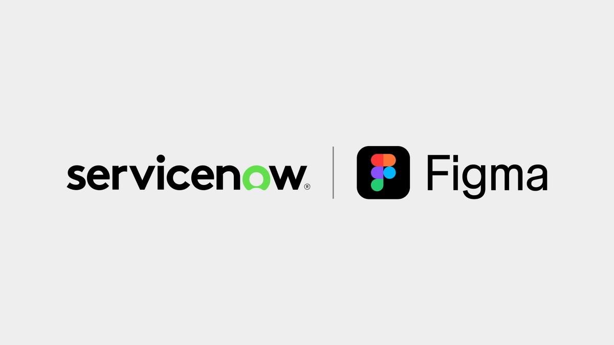 ServiceNow and Figma logo lockup