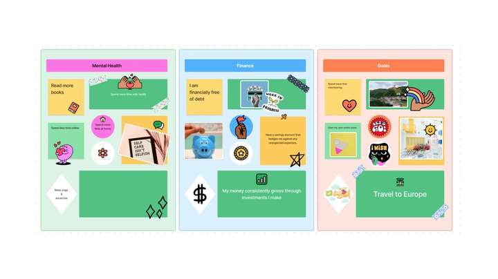 vision board template