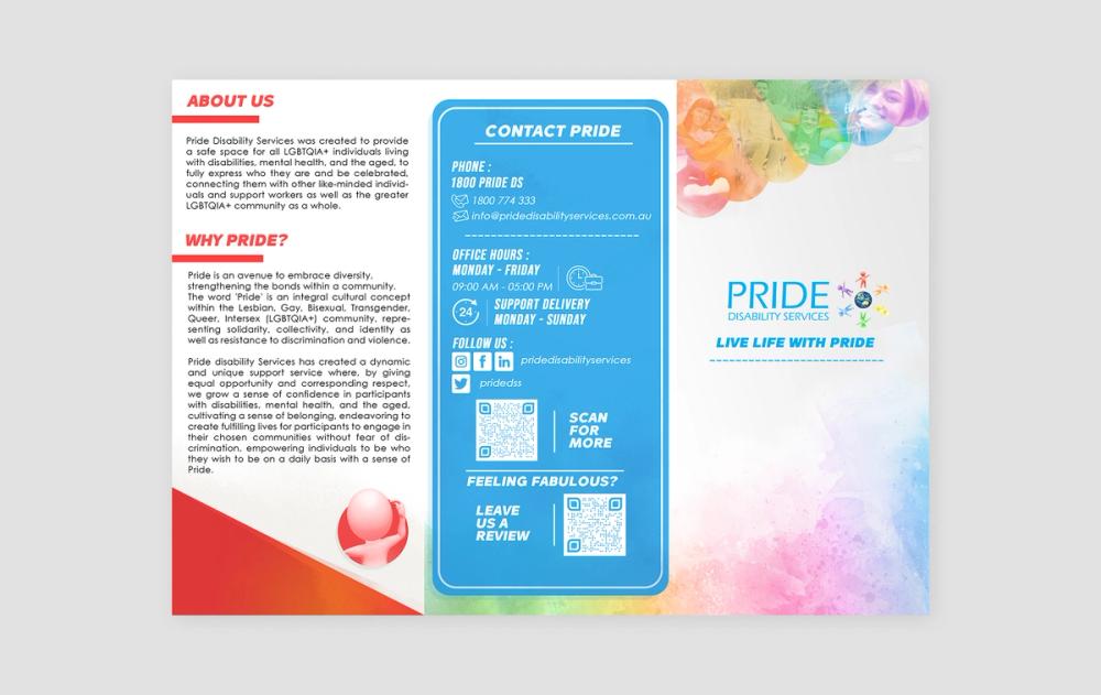 Tri-fold pride brochure template