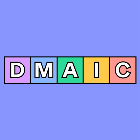 five boxes with the letters D-M-A-I-C