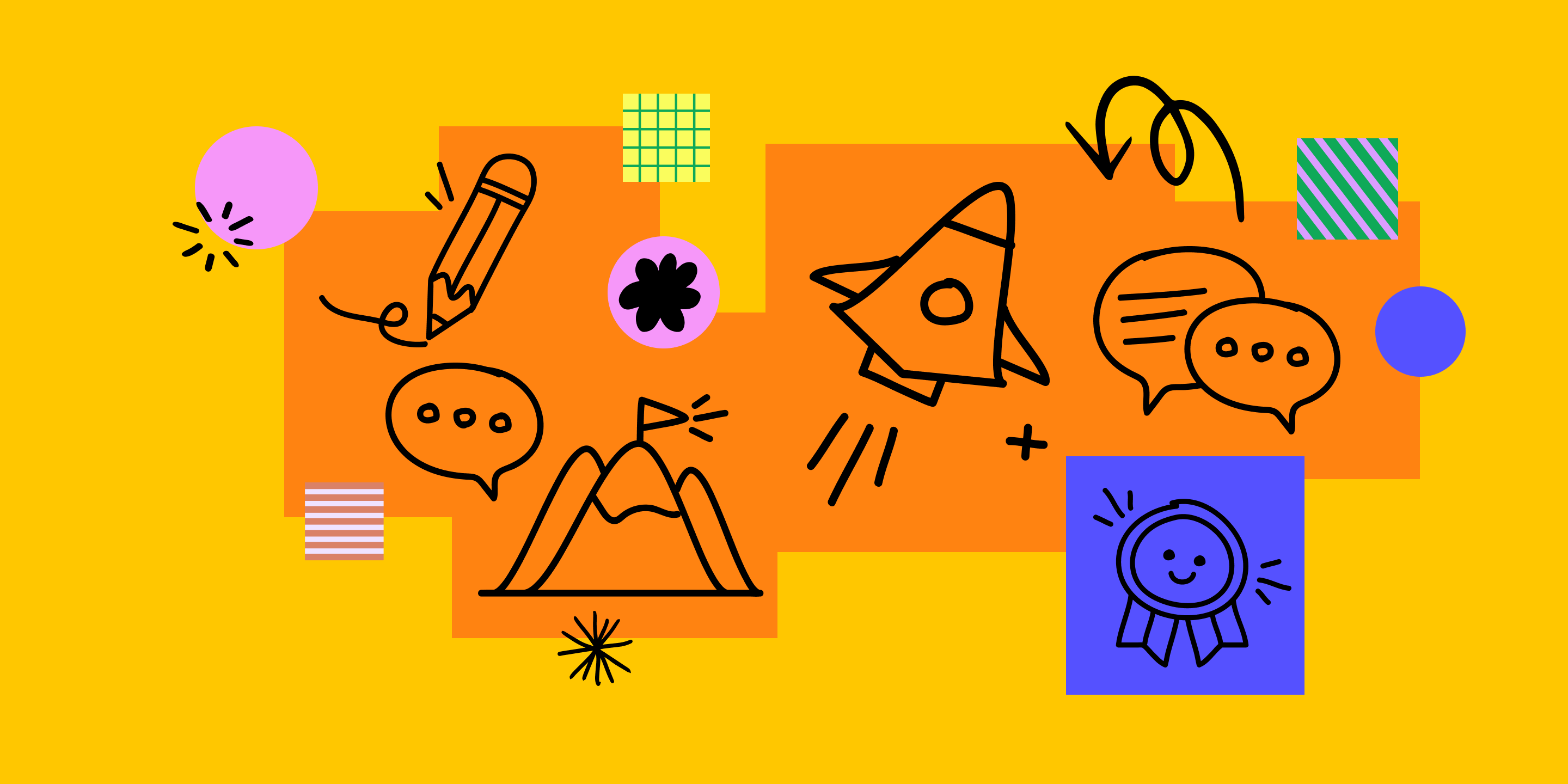 random illustrations using FigJam patterns