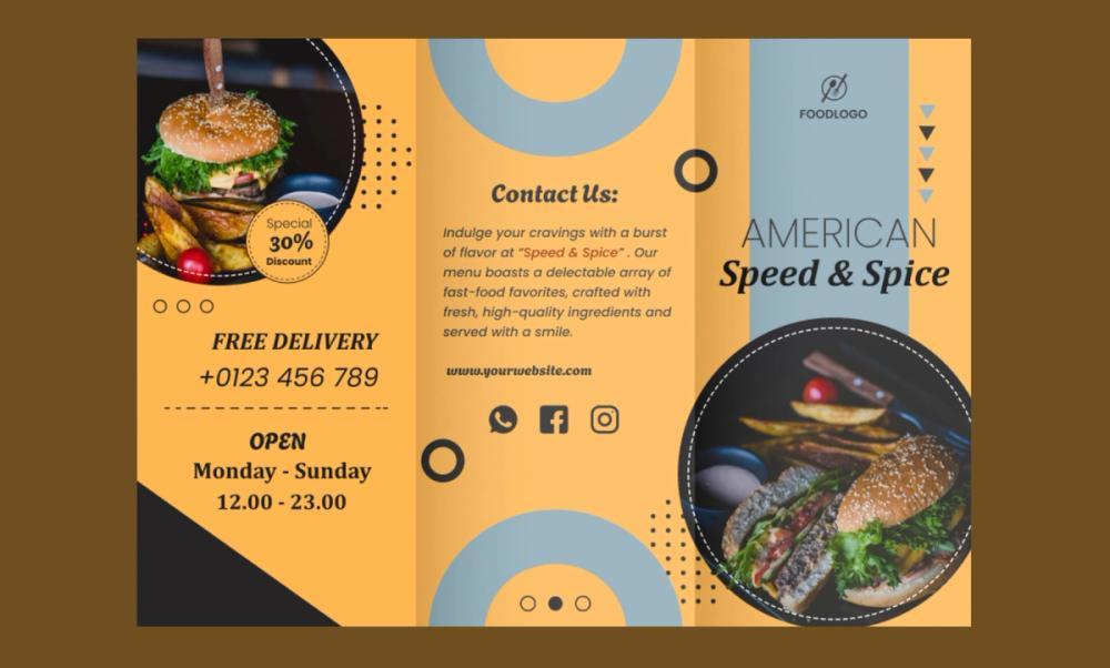 Screenshot of fast food brochure