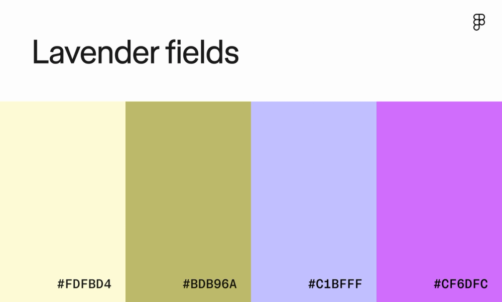 Lavender fields color palette