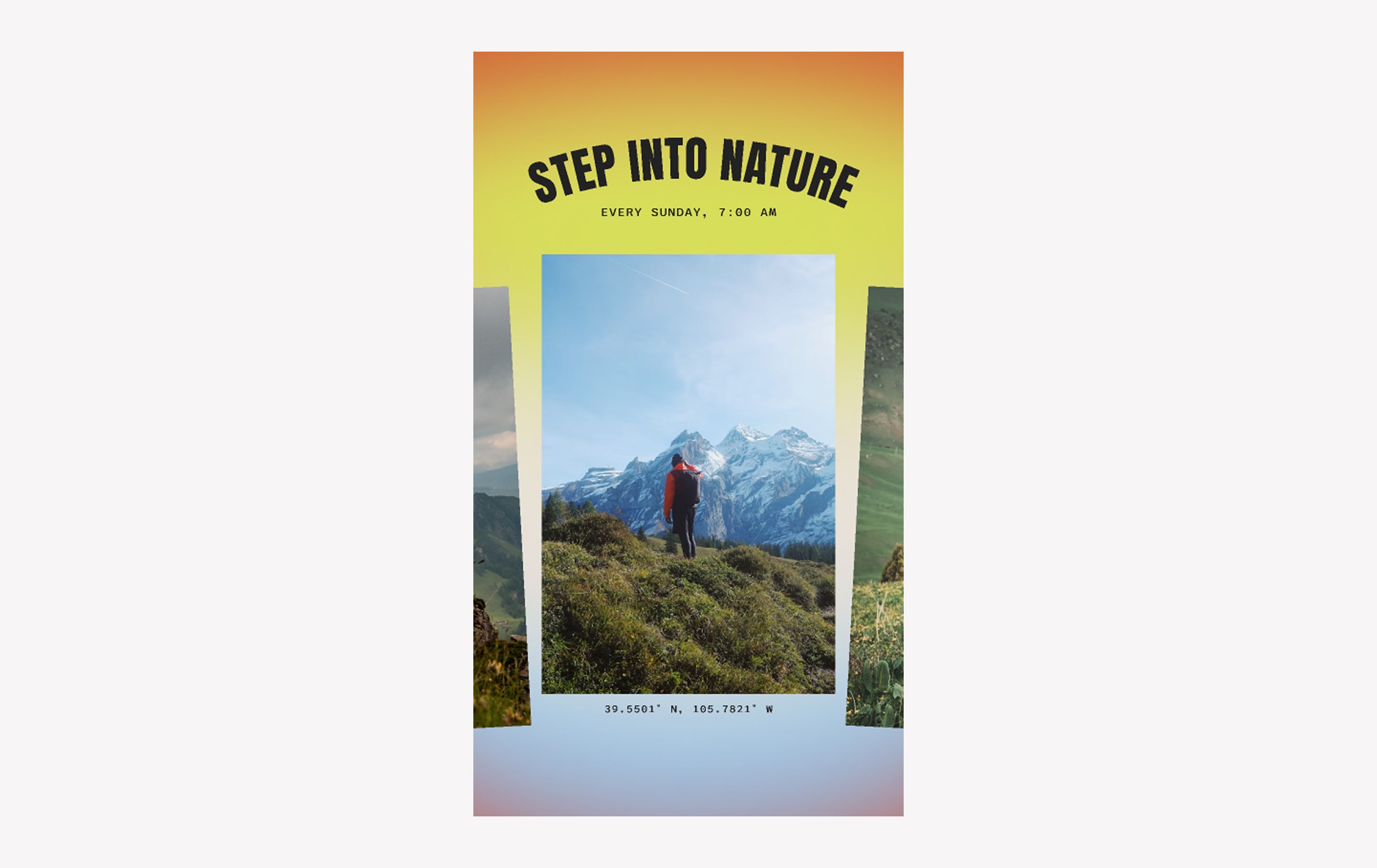 outdoor adventure instagram story template example