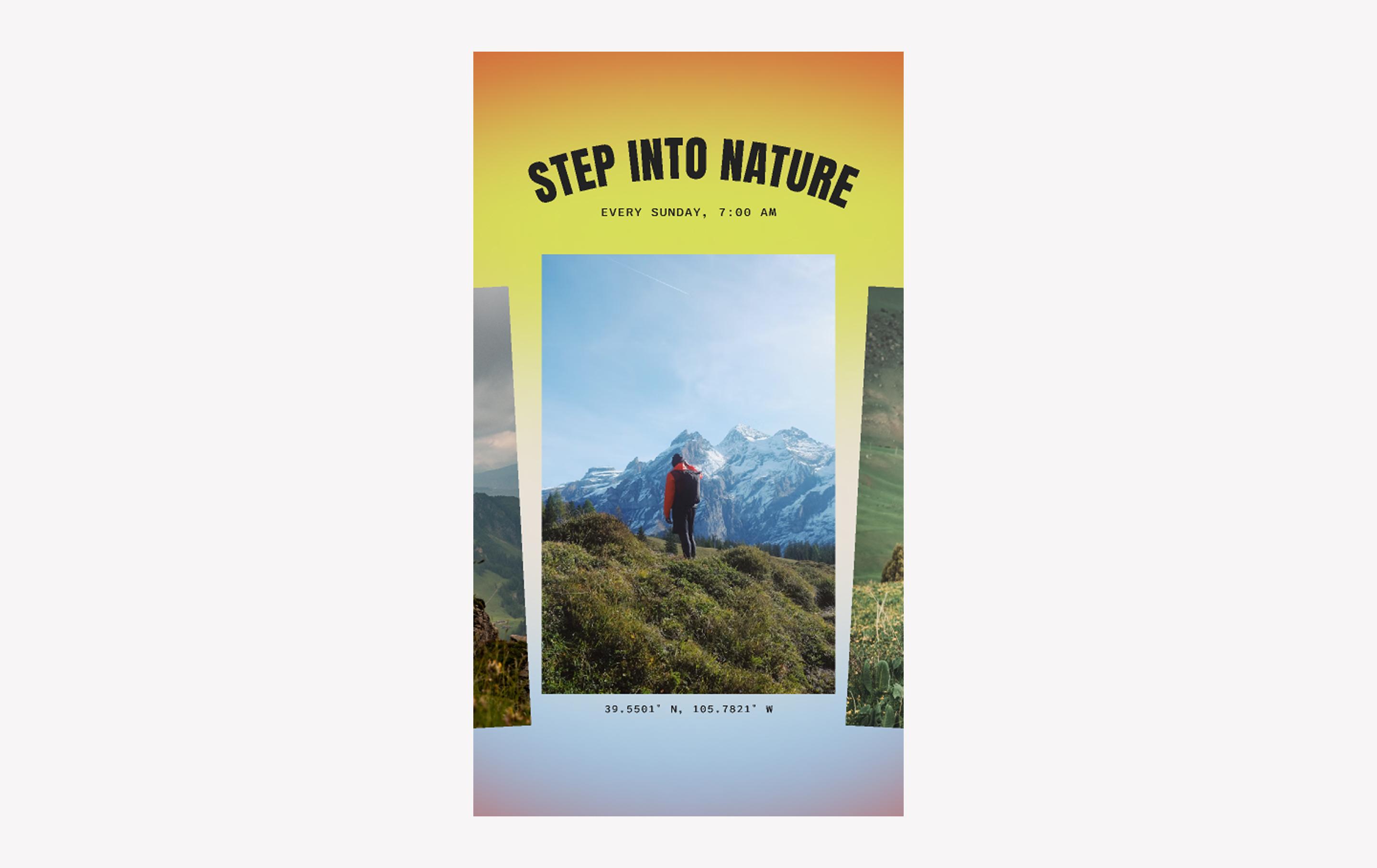 outdoor adventure instagram story template example