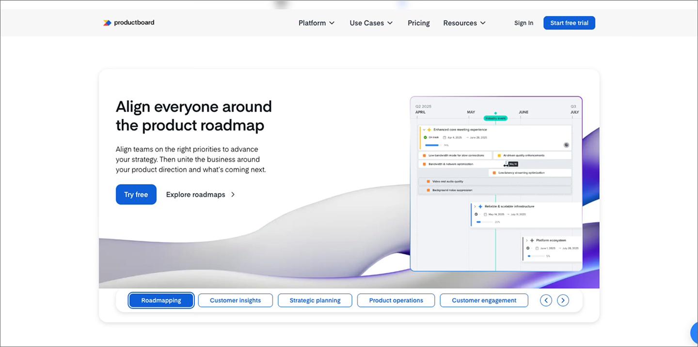 Productboard website.