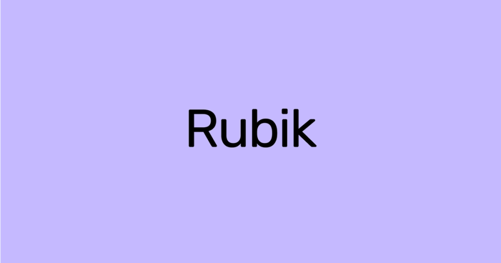 Rubik as a thumbnail font