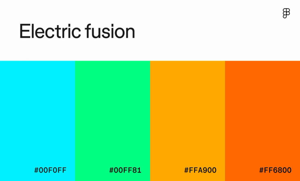 Electric fusion color palette