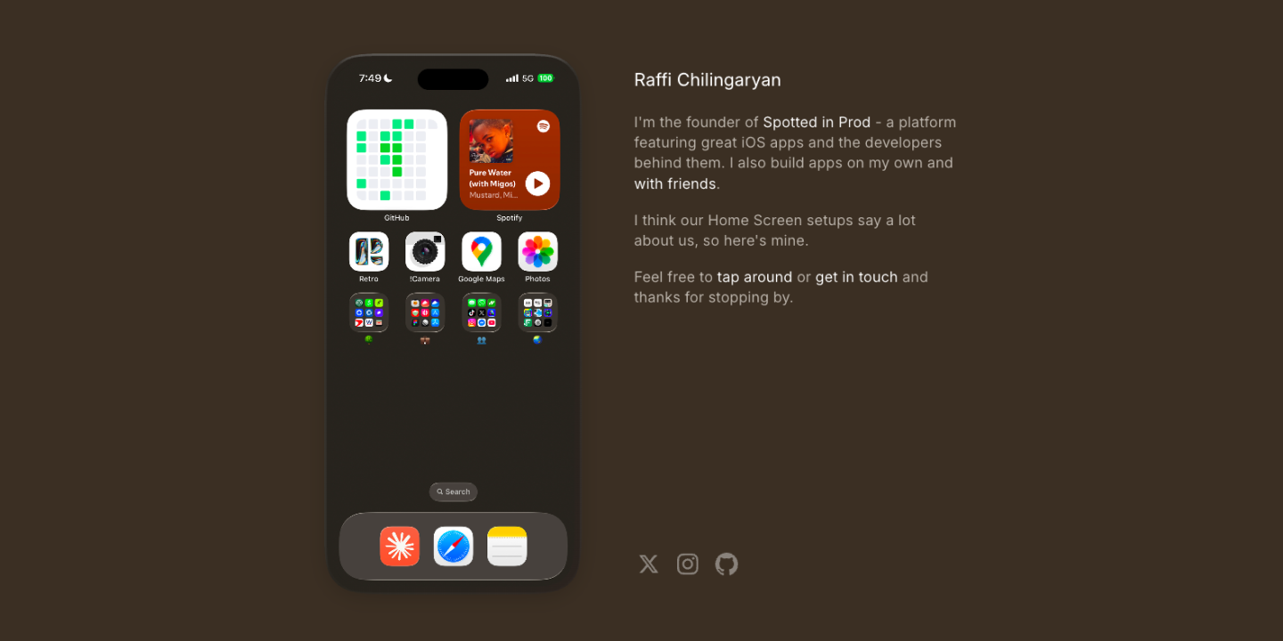 Raffi Chilingaryan’s portfolio website