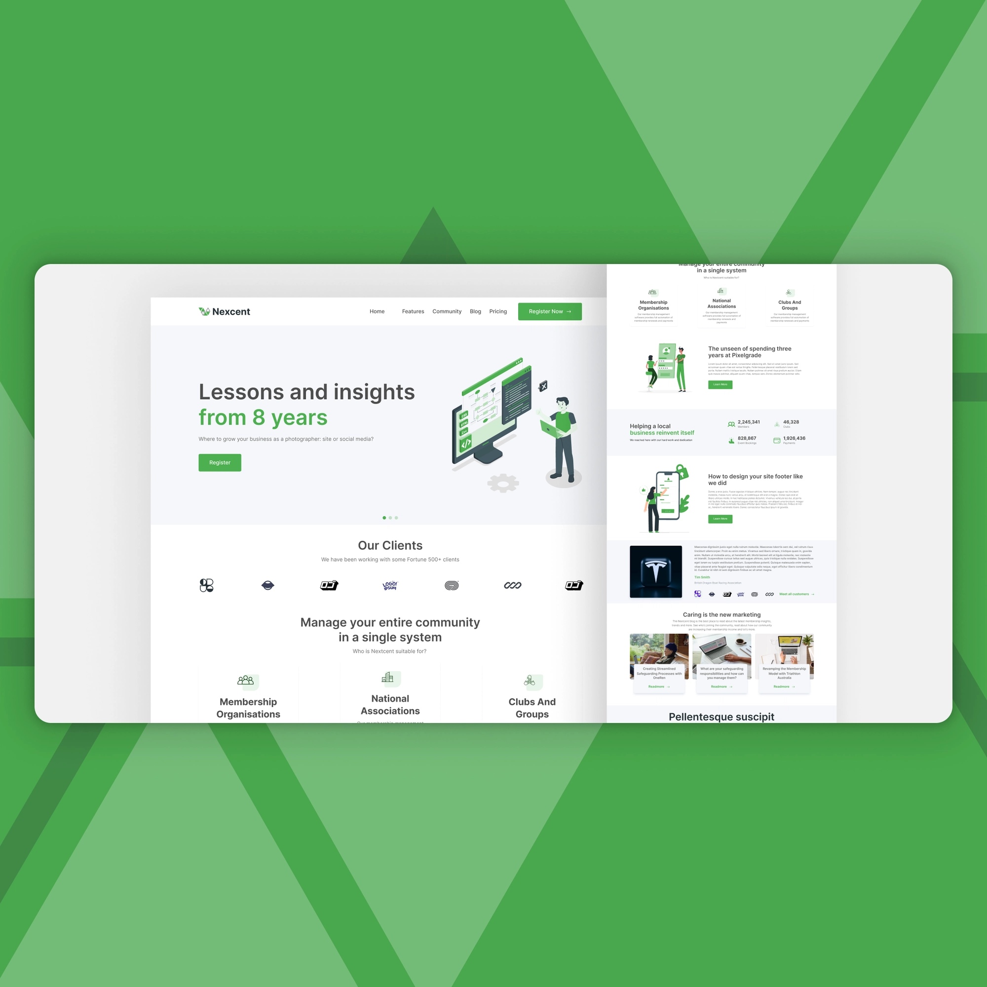 20+ Inspirations et templates de design web | Figma