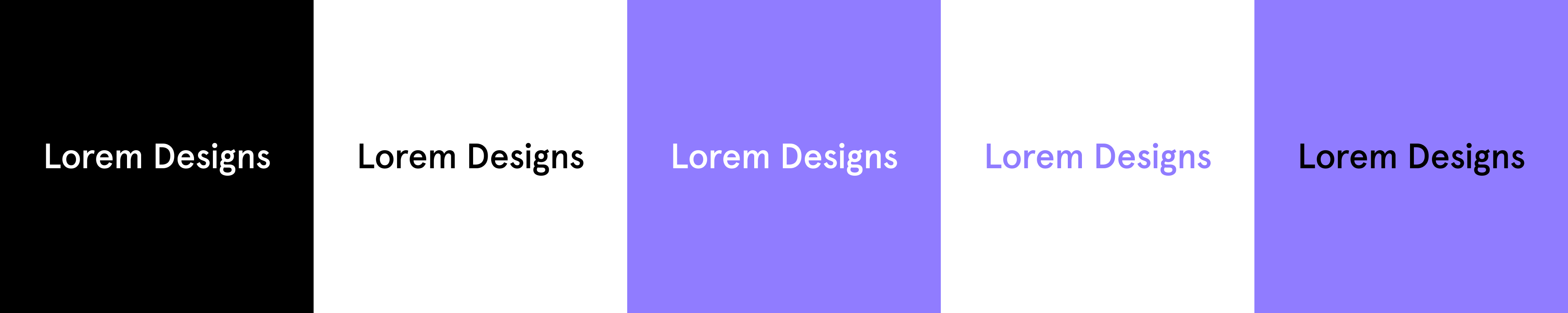 Lorem Designs - example of contrast of text against background