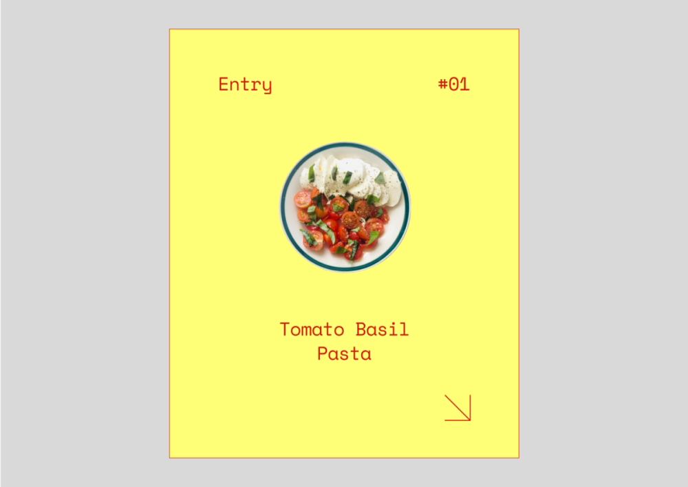 screenshot of a mobile recipe blog website template. 
