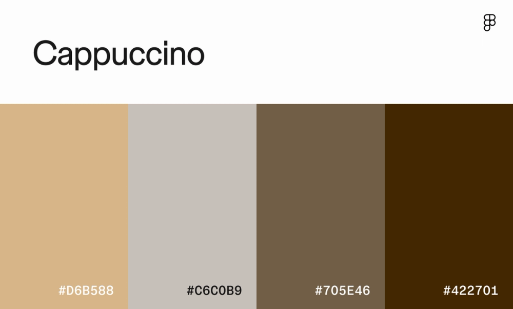 Cappuccino color palette