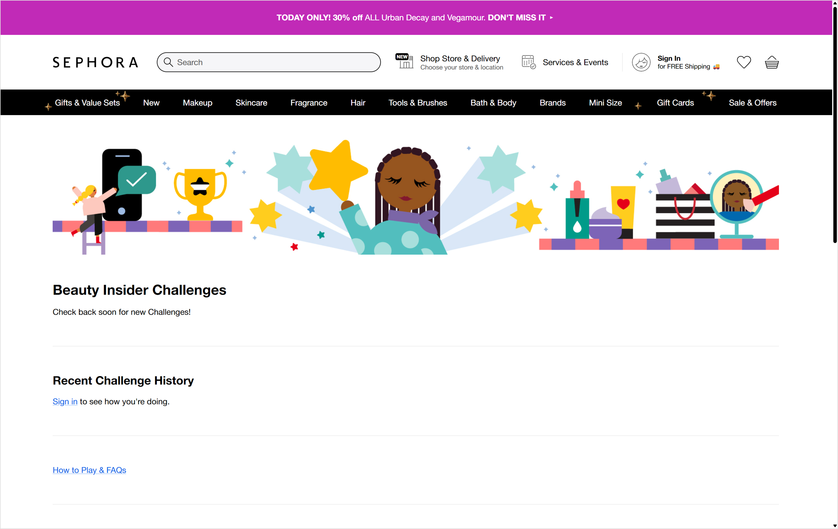 gamified web design example