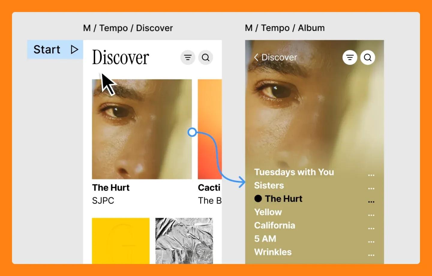 Image of Figma’s prototyping tool.