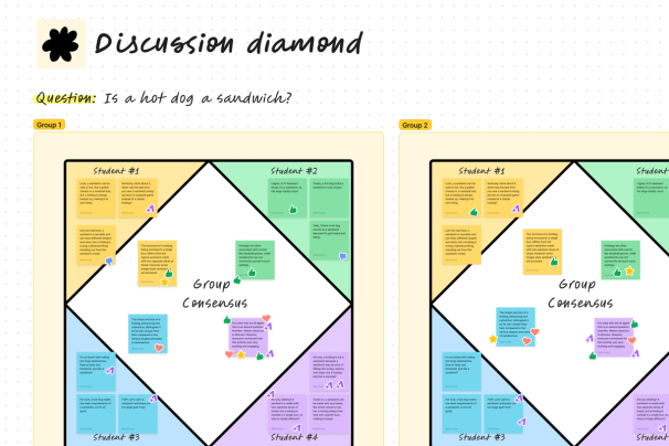 discussion diamond template screenshot