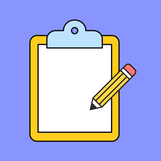clipboard with pencil