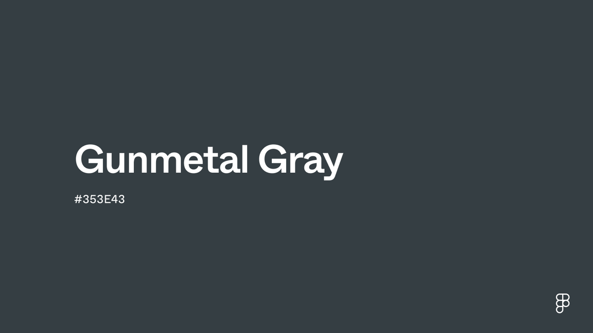 Gunmetal Gray Color: Hex Code, Palettes & Meaning | Figma