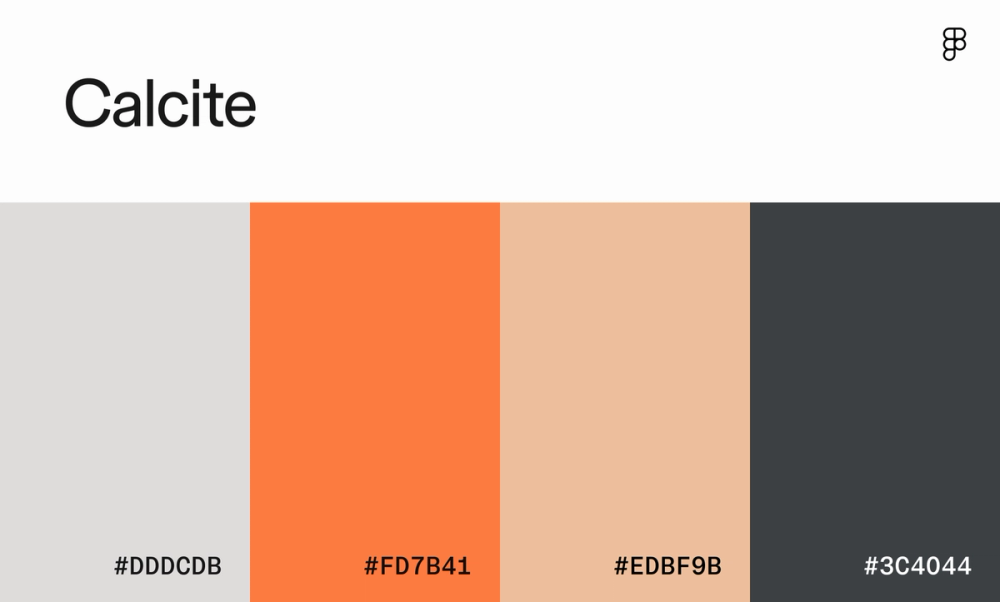 Color scheme with shades of orange and gray.
