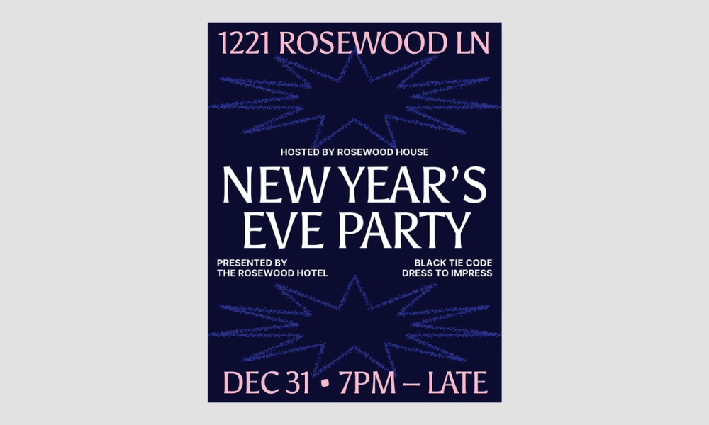 New Year’s party free flyer template.