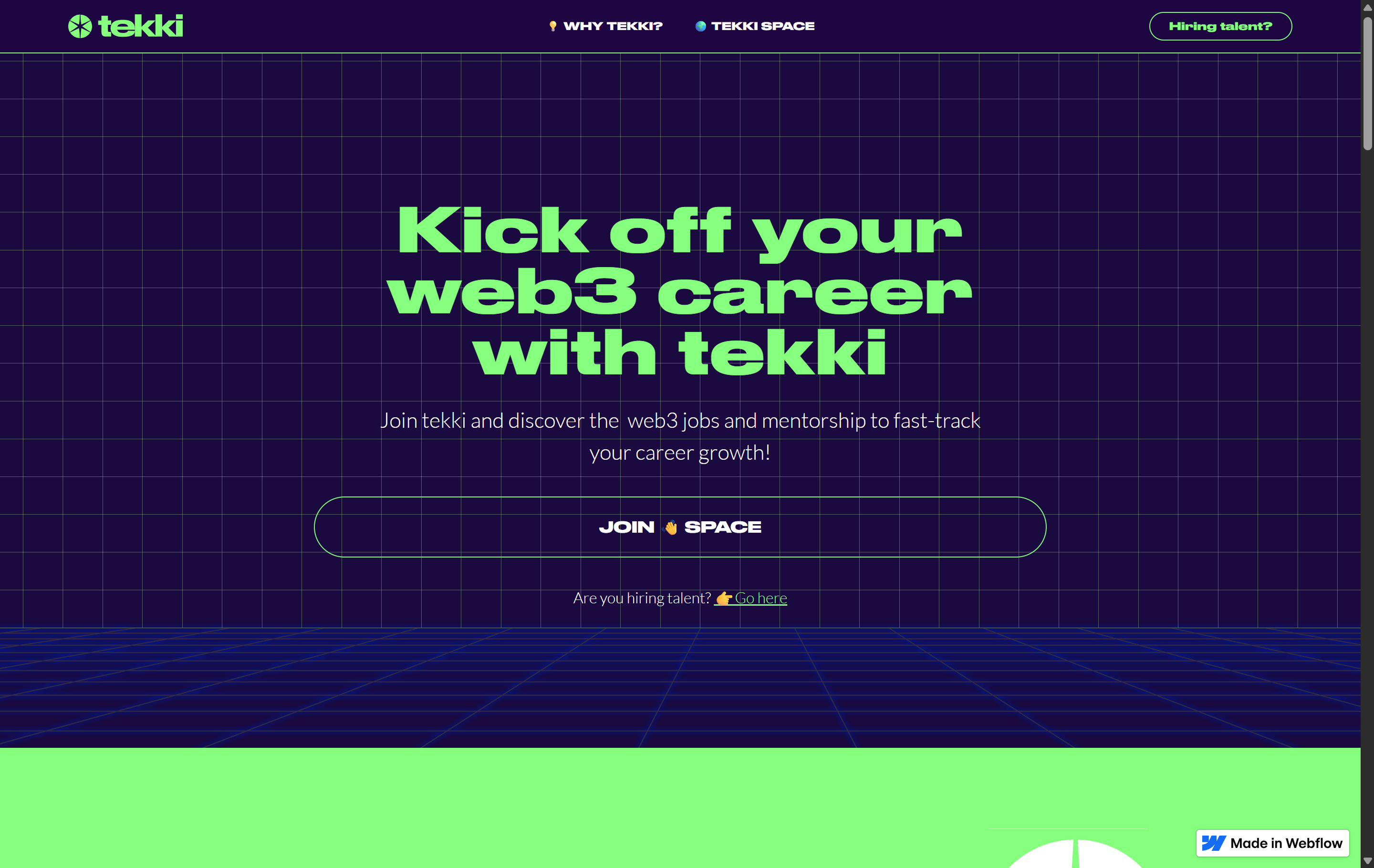 retrofuturism web design homepage example