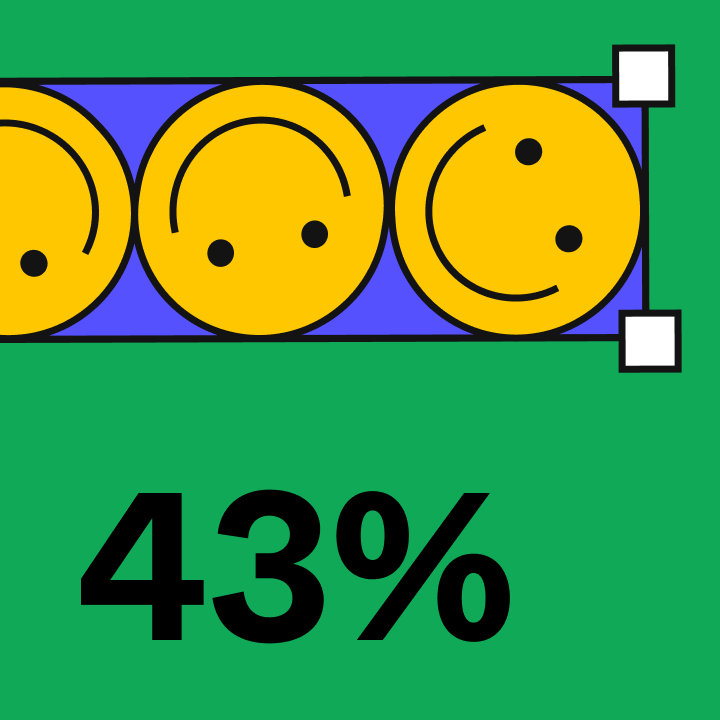 43%