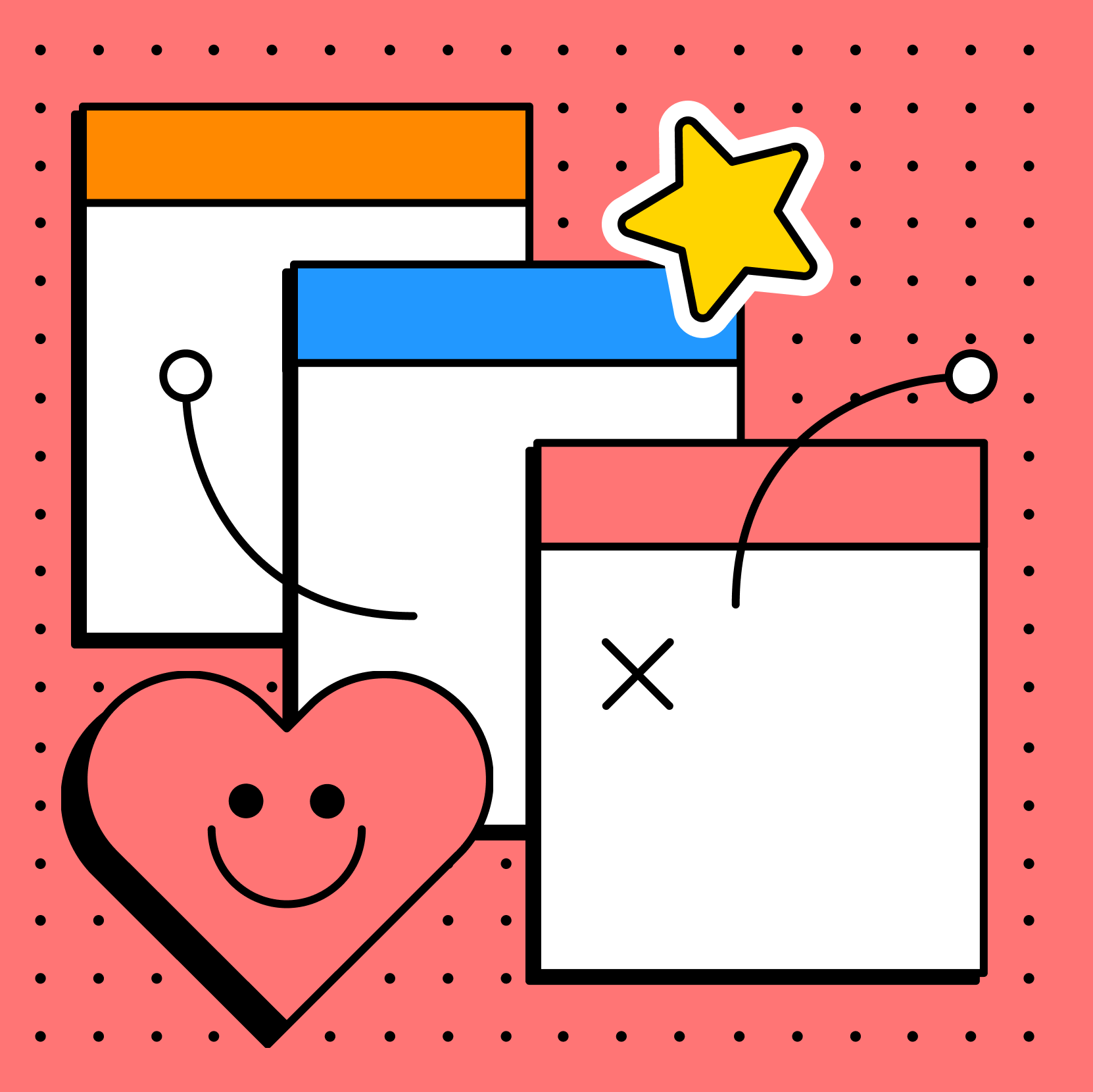 graphic representing team collaboration