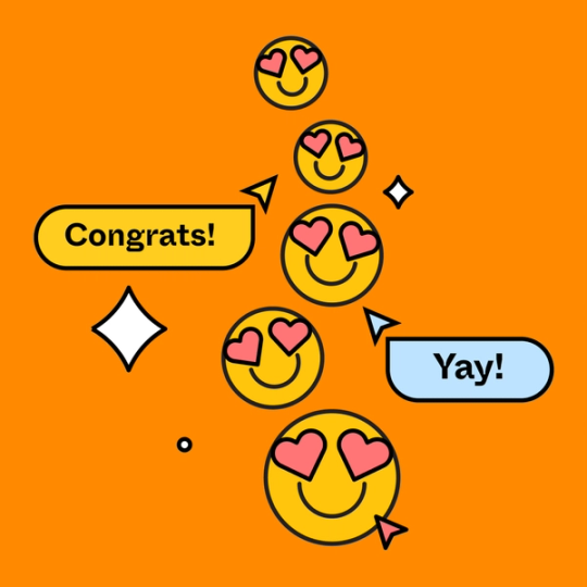 heart eyes emojis with mouse cursor reactions from FigJam's collaboration tools