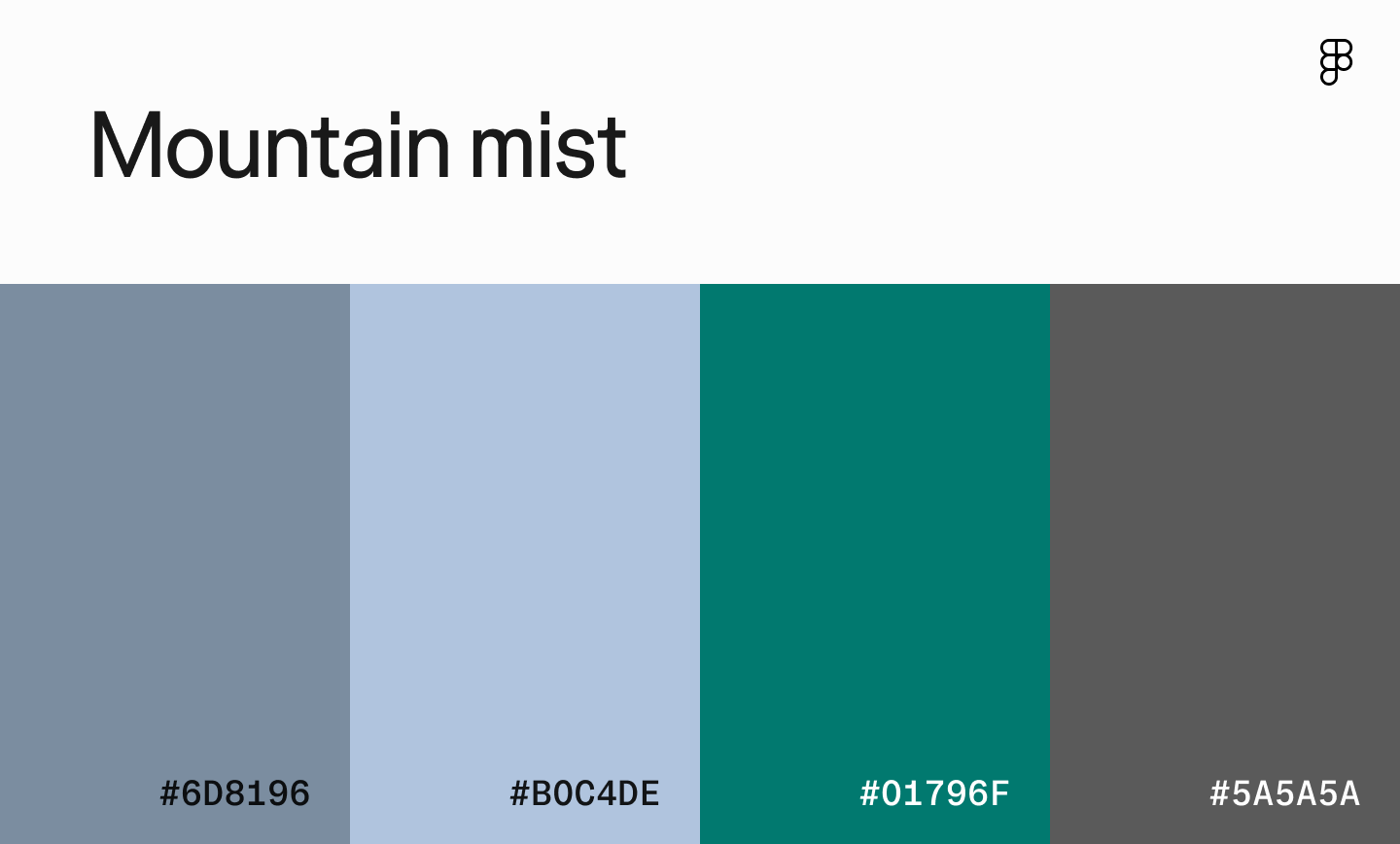 Mountain mist color palette