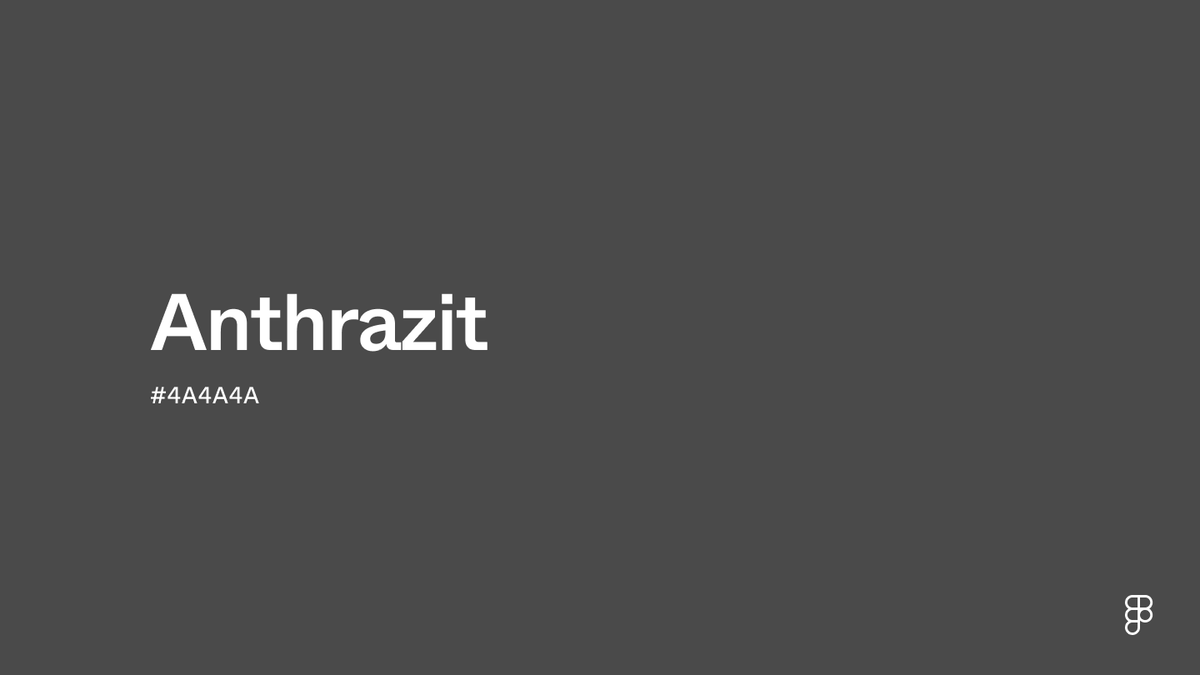 Farbe Anthrazit: Hex-Code, Paletten & Bedeutung | Figma