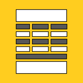 rows of rectangles alternating in black and white