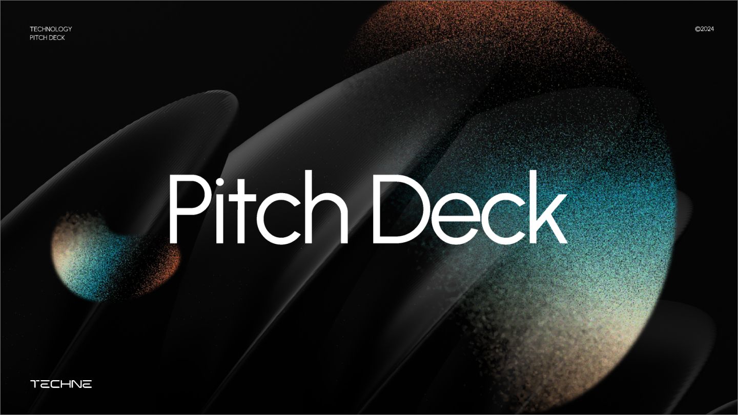A dark technology pitch deck.