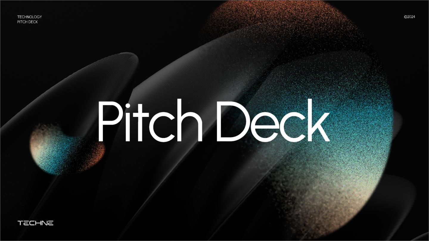 A dark technology pitch deck.