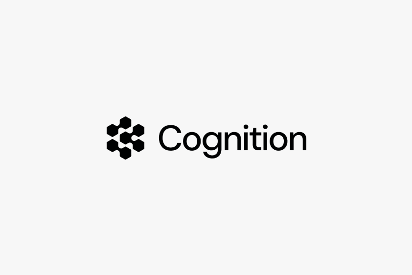 Cognition black and white font logo