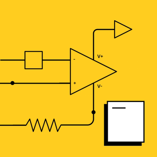 schematic diagram pointing to the right with arrows