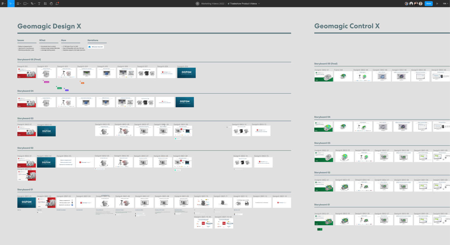 Iterating on product video screens for upcoming Tradeshows in Figma