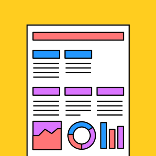 report with various charts and an executive summary