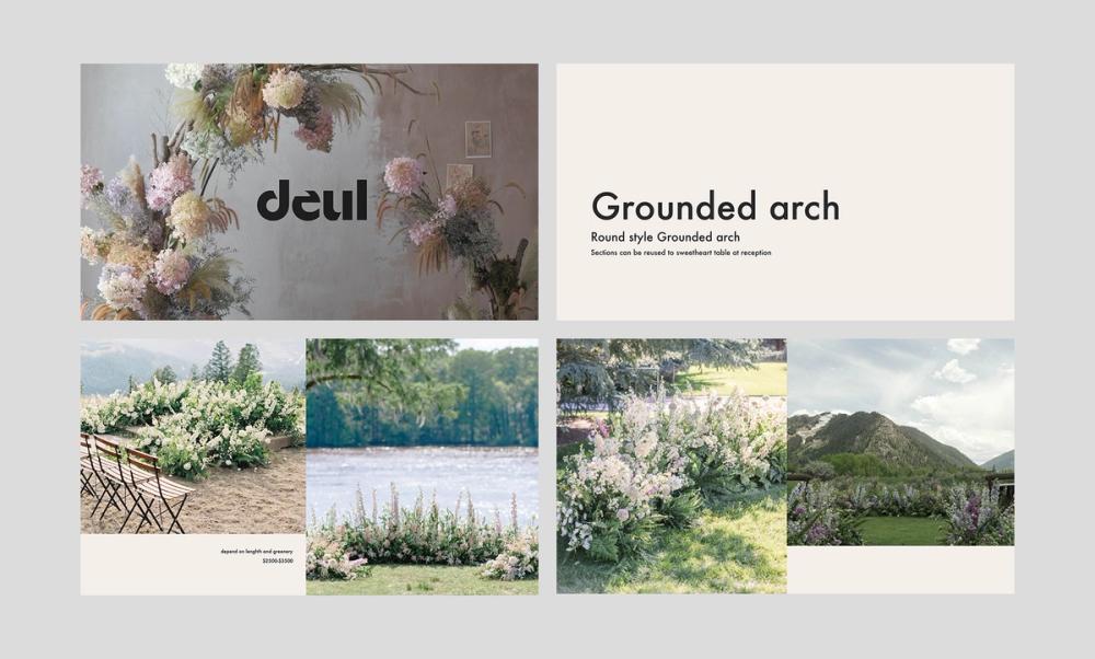 Screenshot of elegant wedding brochure