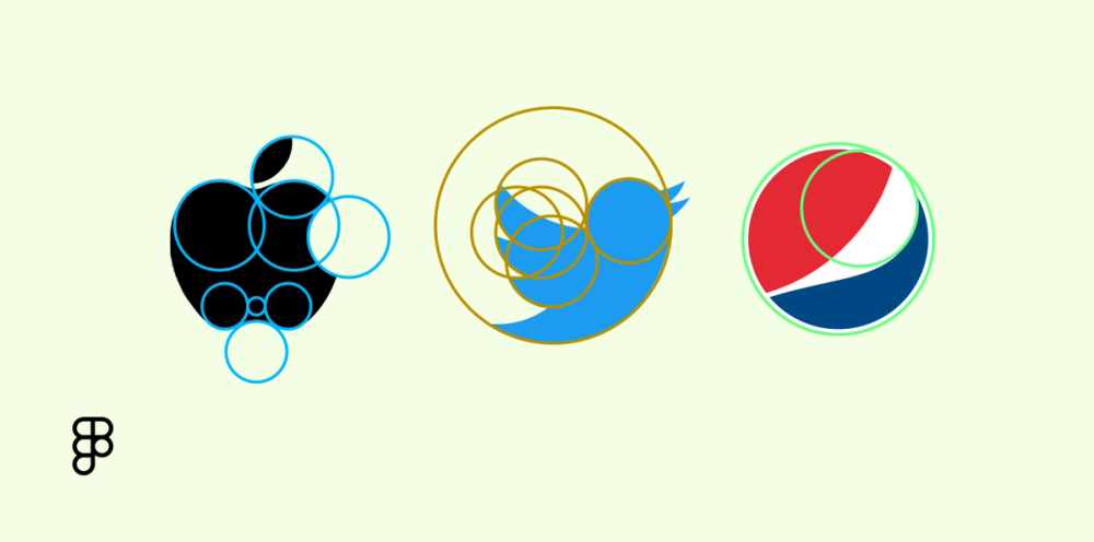 Examples of the golden ratio in logos.