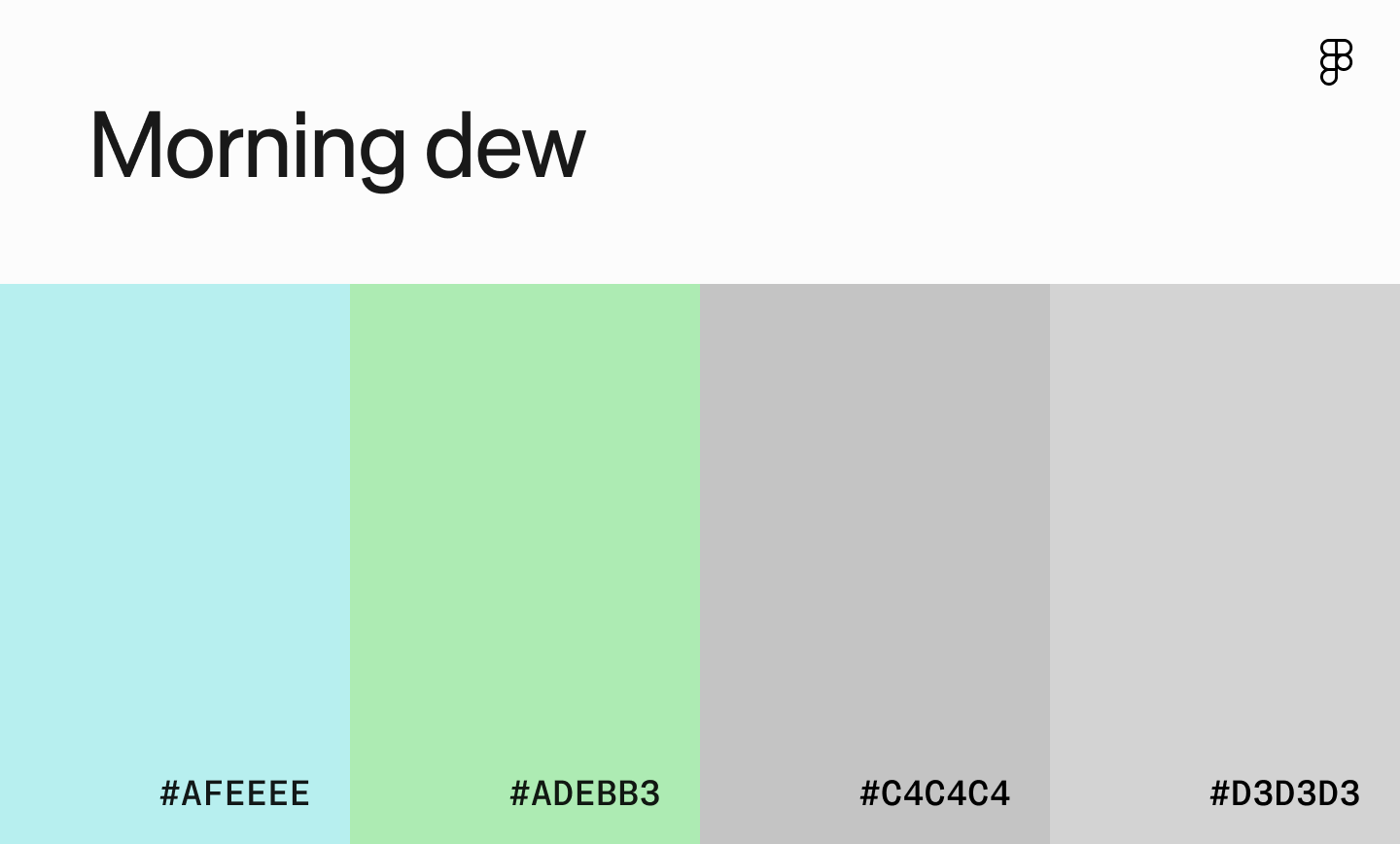 Morning dew color plaette