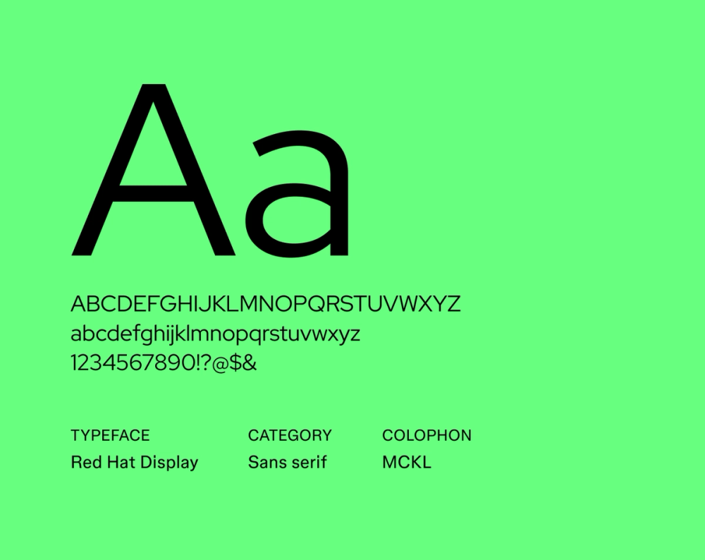 Red hat display font