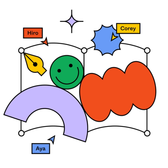 イラストを操作するカーソル