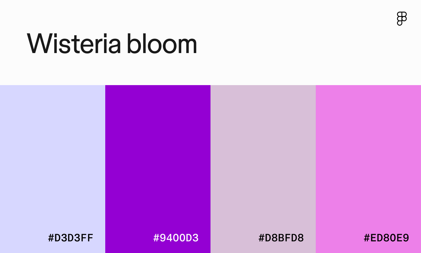 Wisteria bloom color palette