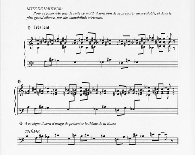 The Vexations piano score