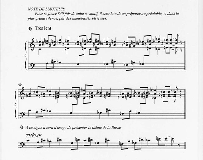 The Vexations piano score