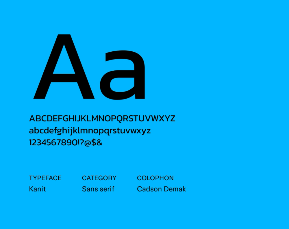 Example text showing Kanit font.