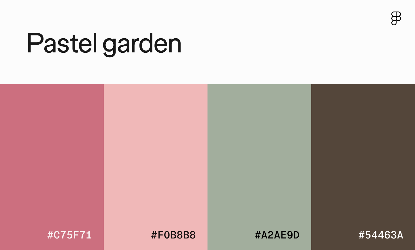 Pastel garden color palette