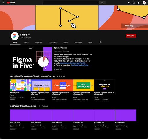 YouTube channel banner