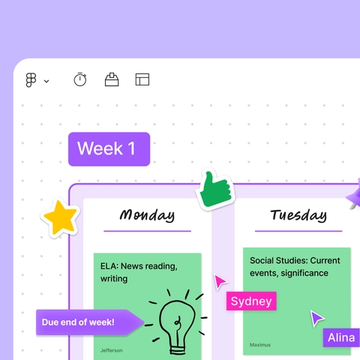 Planning the week with FigJam