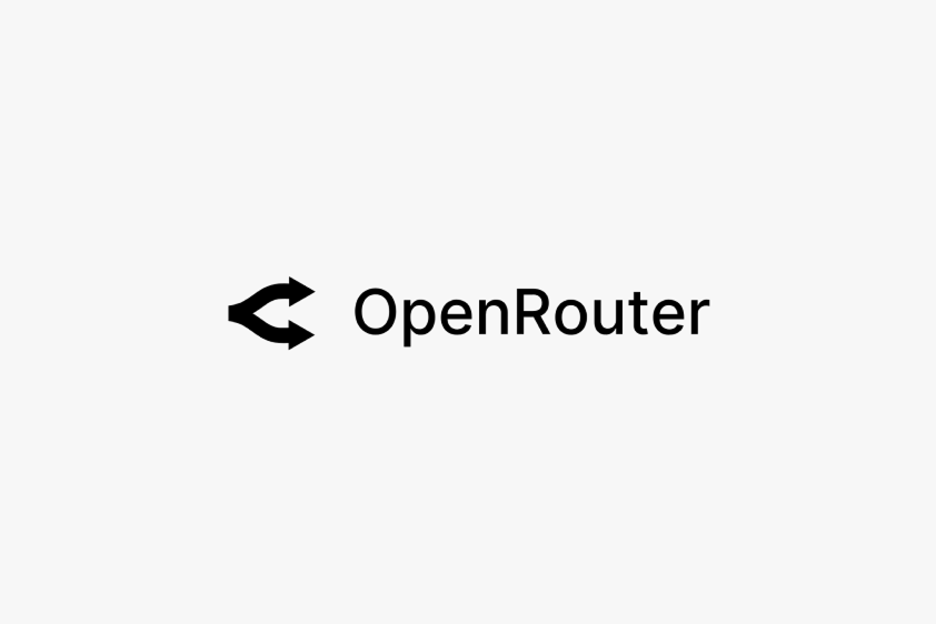 OpenRouter black and white font logo